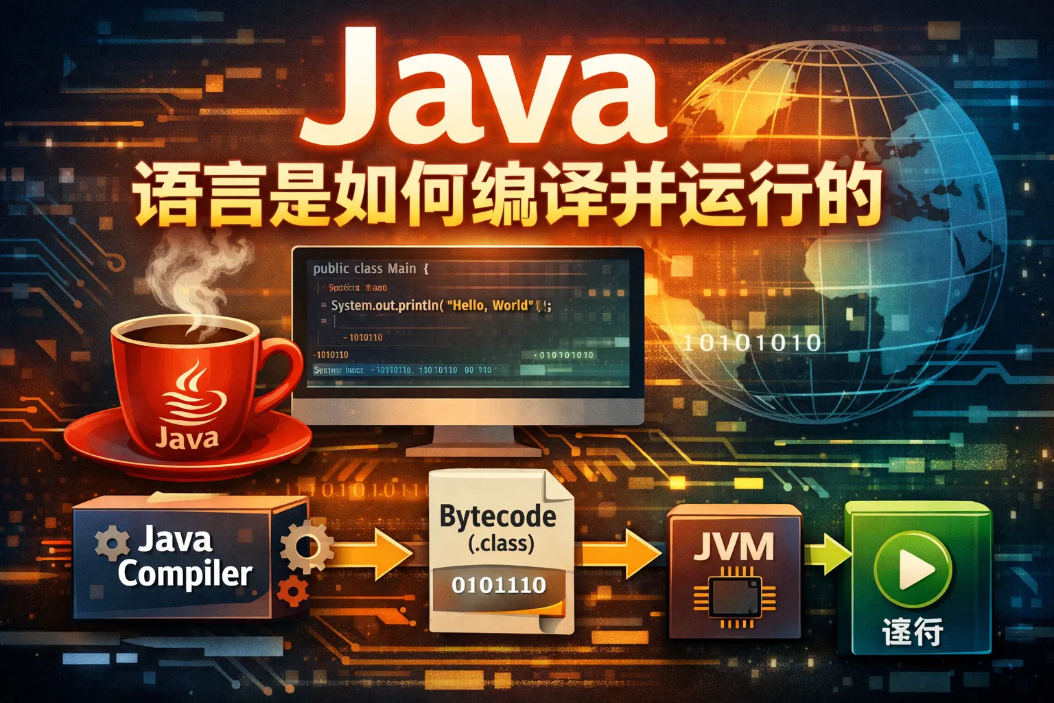 java语言是如何编译并运行的
