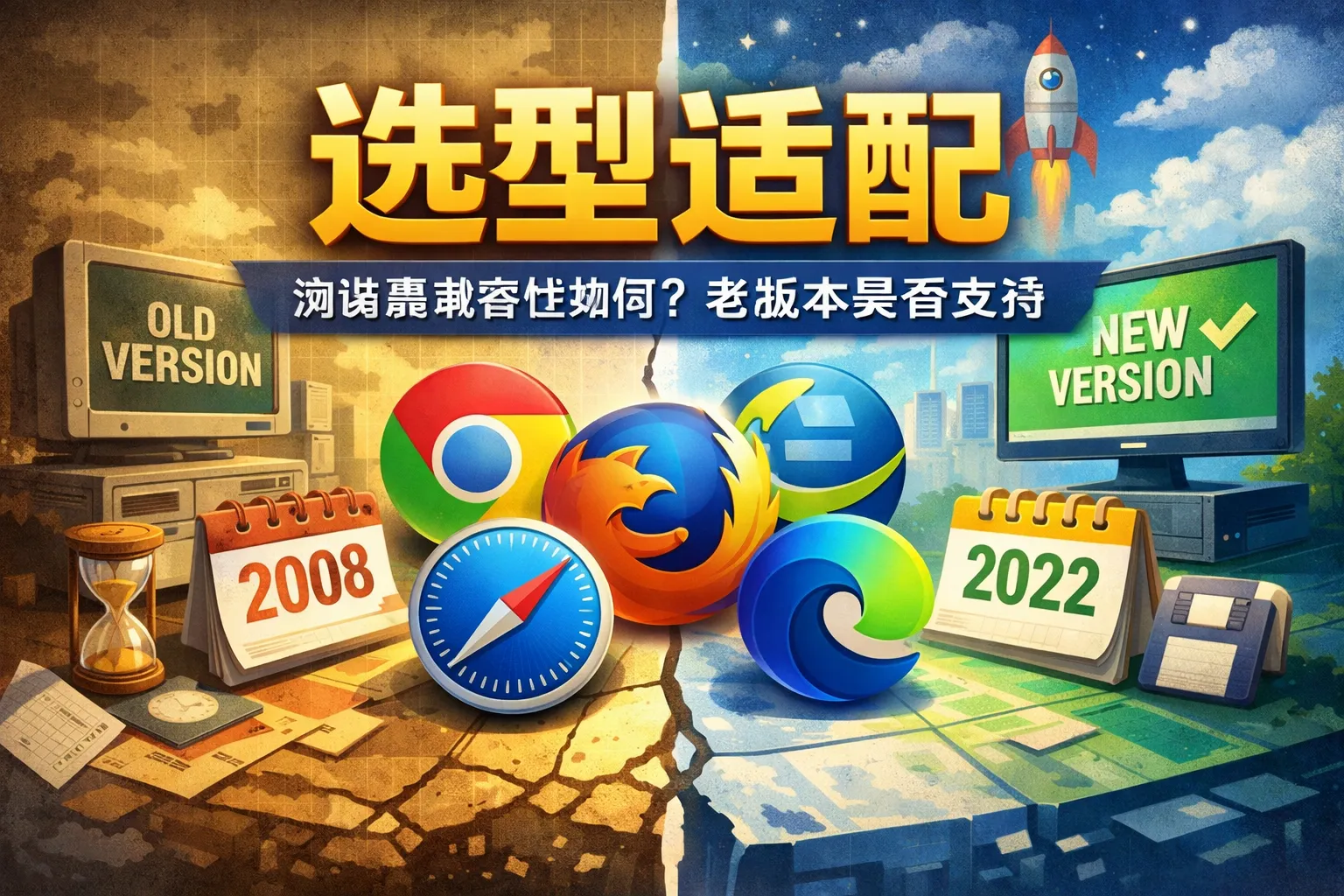 选型适配:浏览器兼容性如何?老版本是否支持