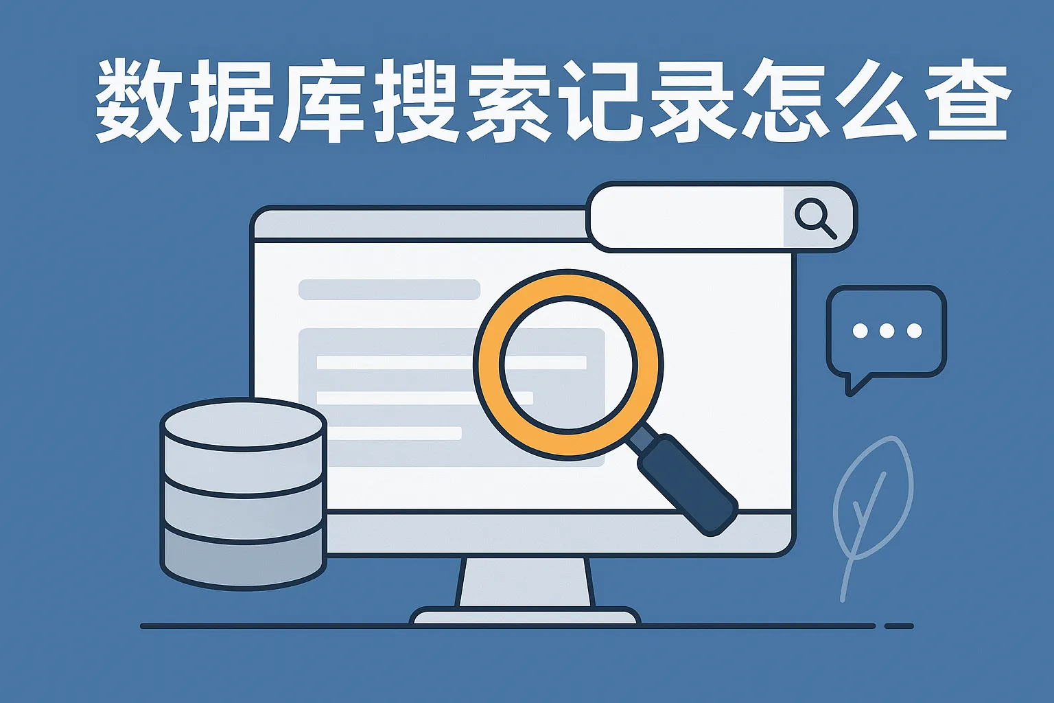 数据库搜索记录怎么查