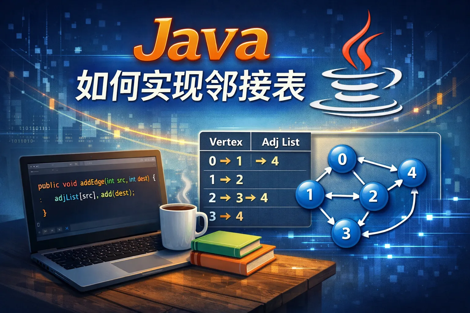 java如何实现邻接表