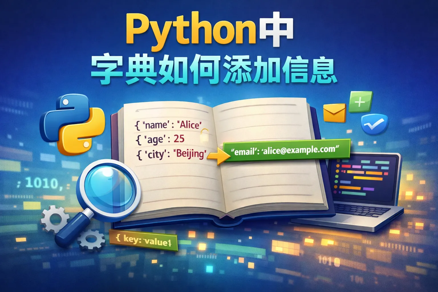 python中字典如何添加信息