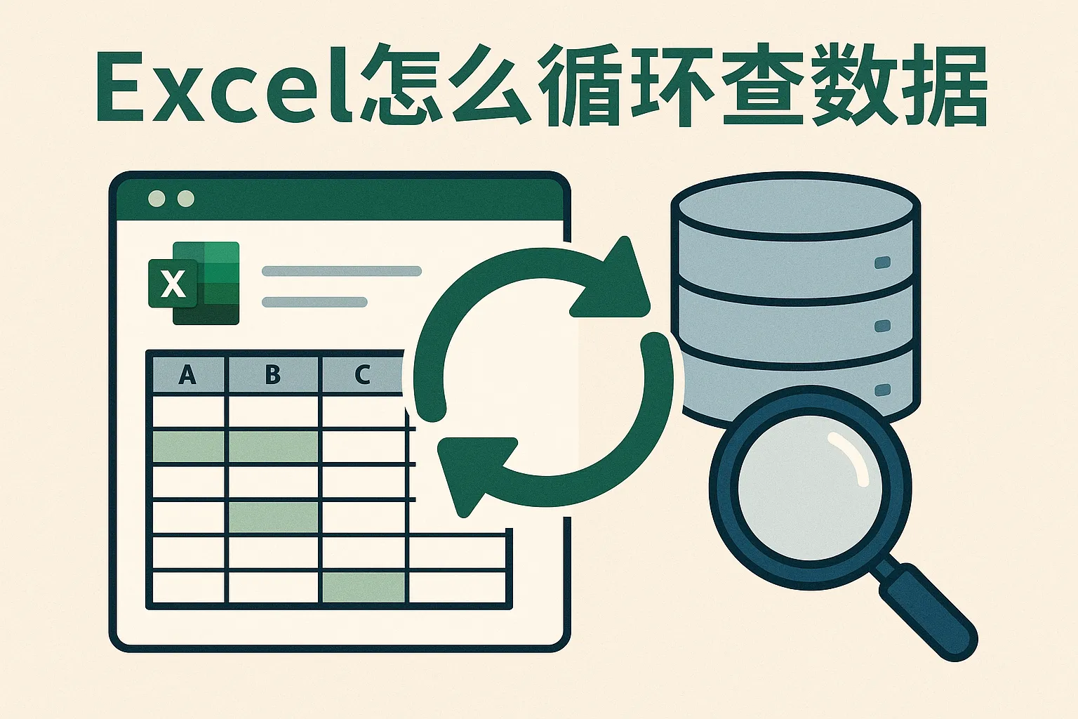 excel怎么循环查询数据库数据库