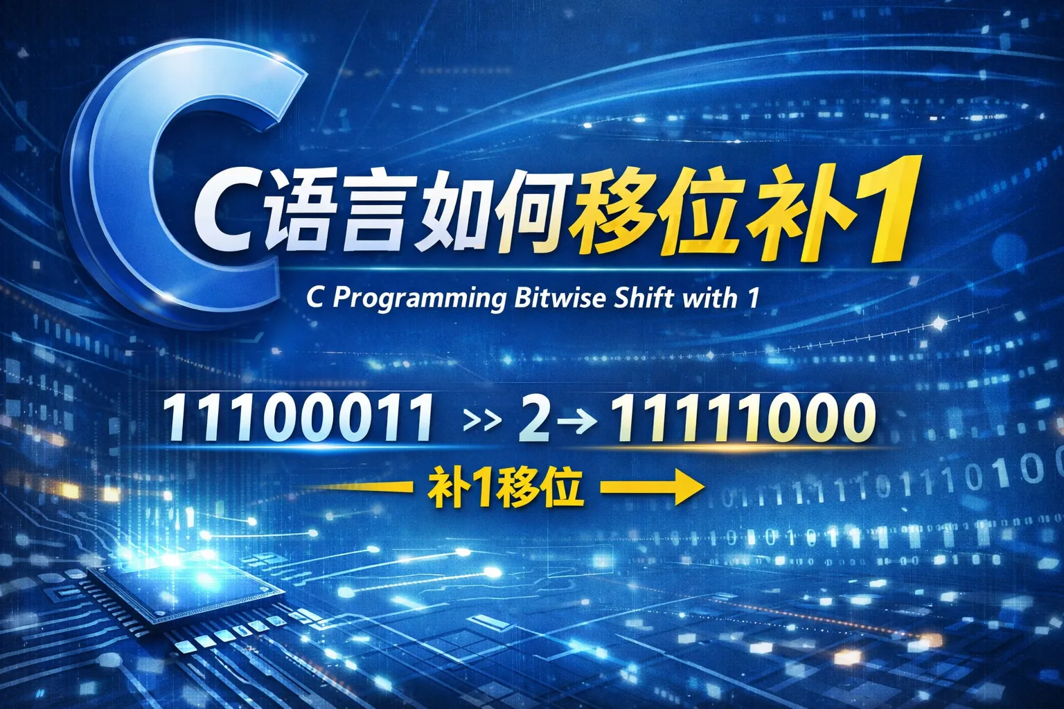 c语言如何移位补1