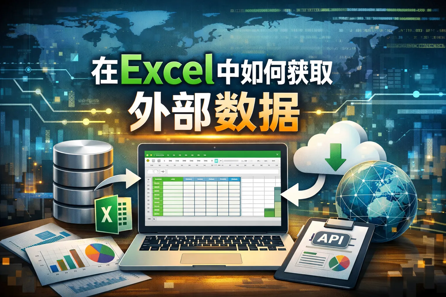 在excel中如何获取外部数据
