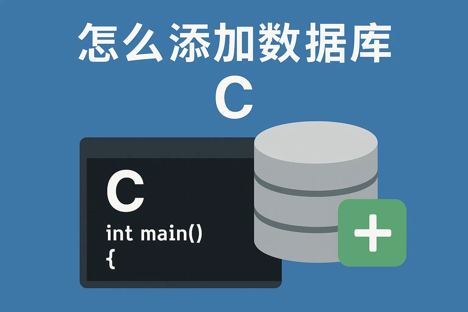 c 怎么添加数据库