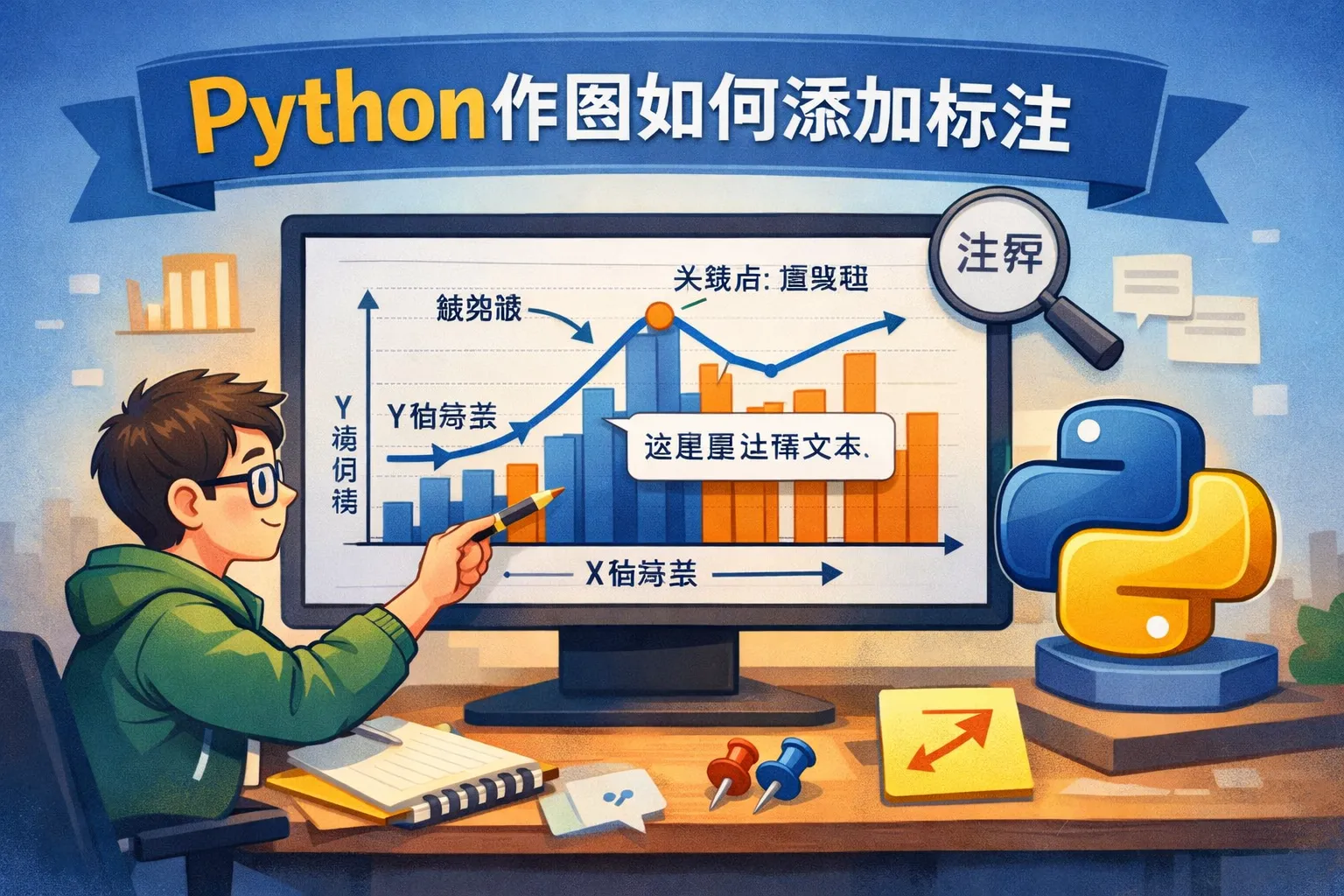 python作图如何添加标注