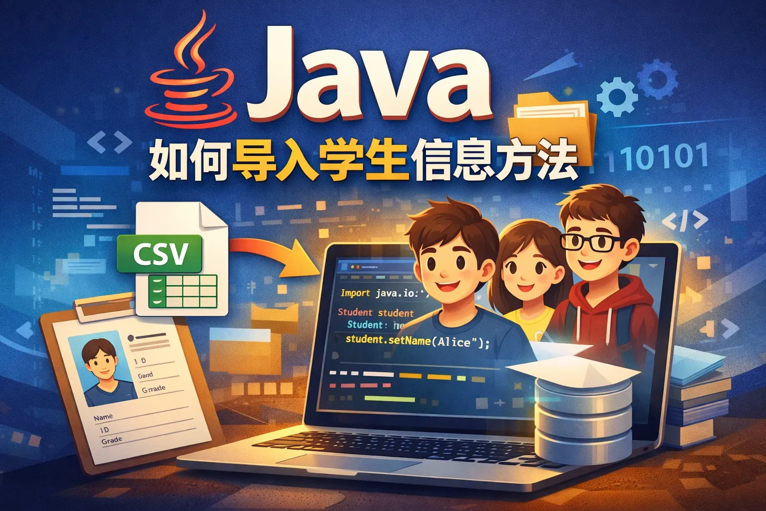 java如何导入学生信息方法