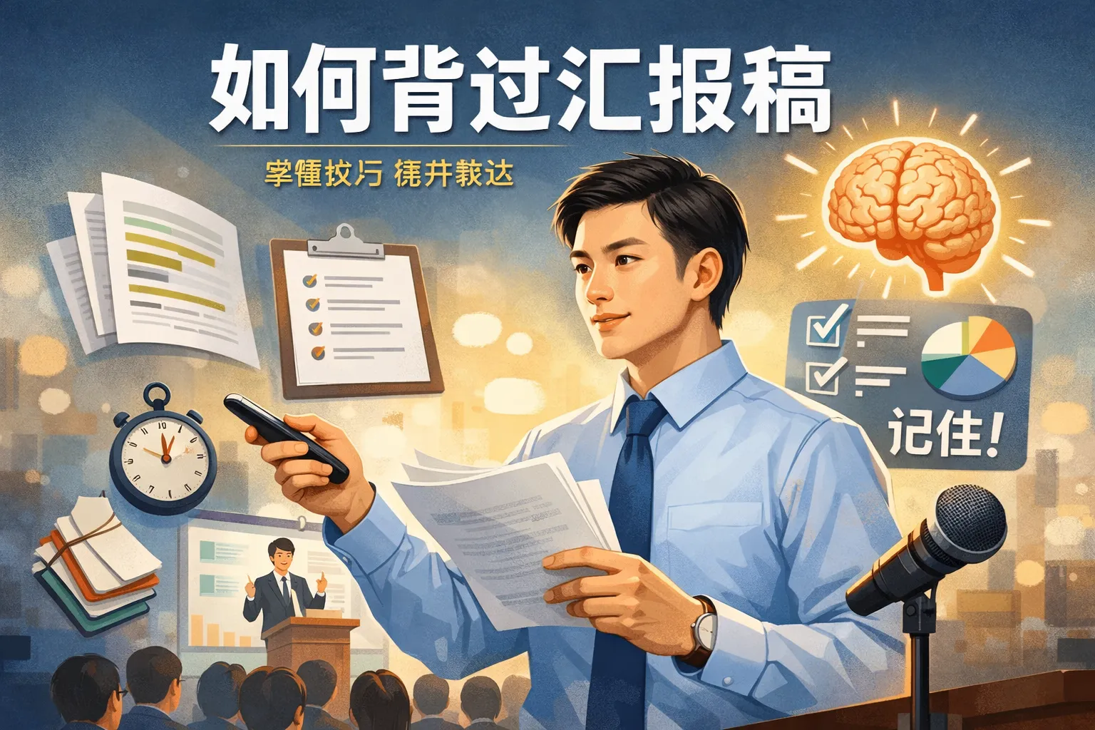 如何背过汇报稿