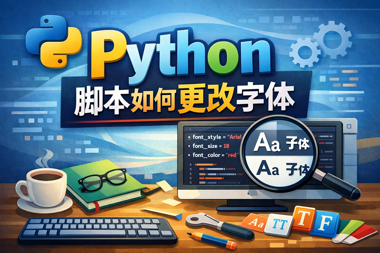 python脚本如何更改字体