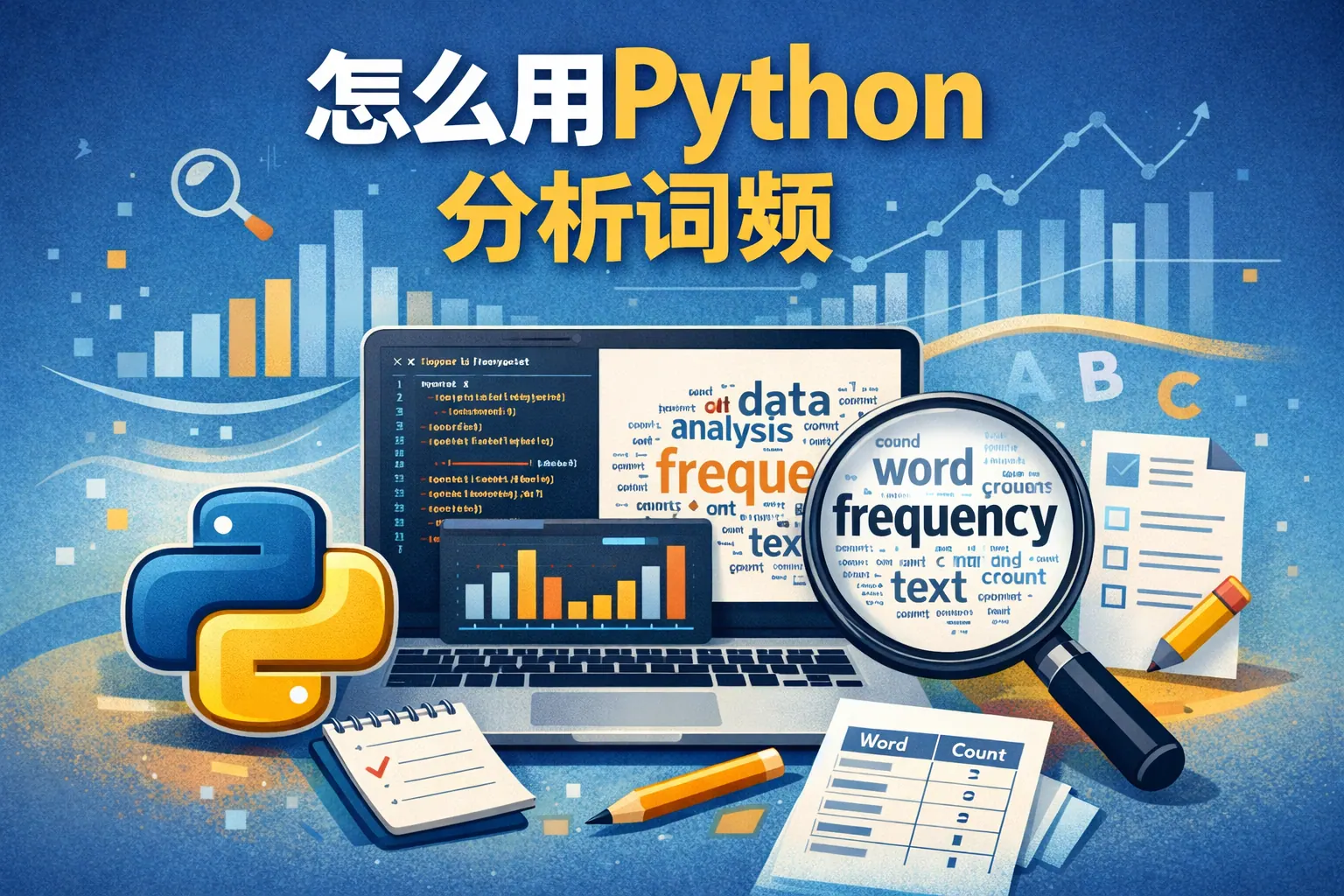 怎么用python分析词频