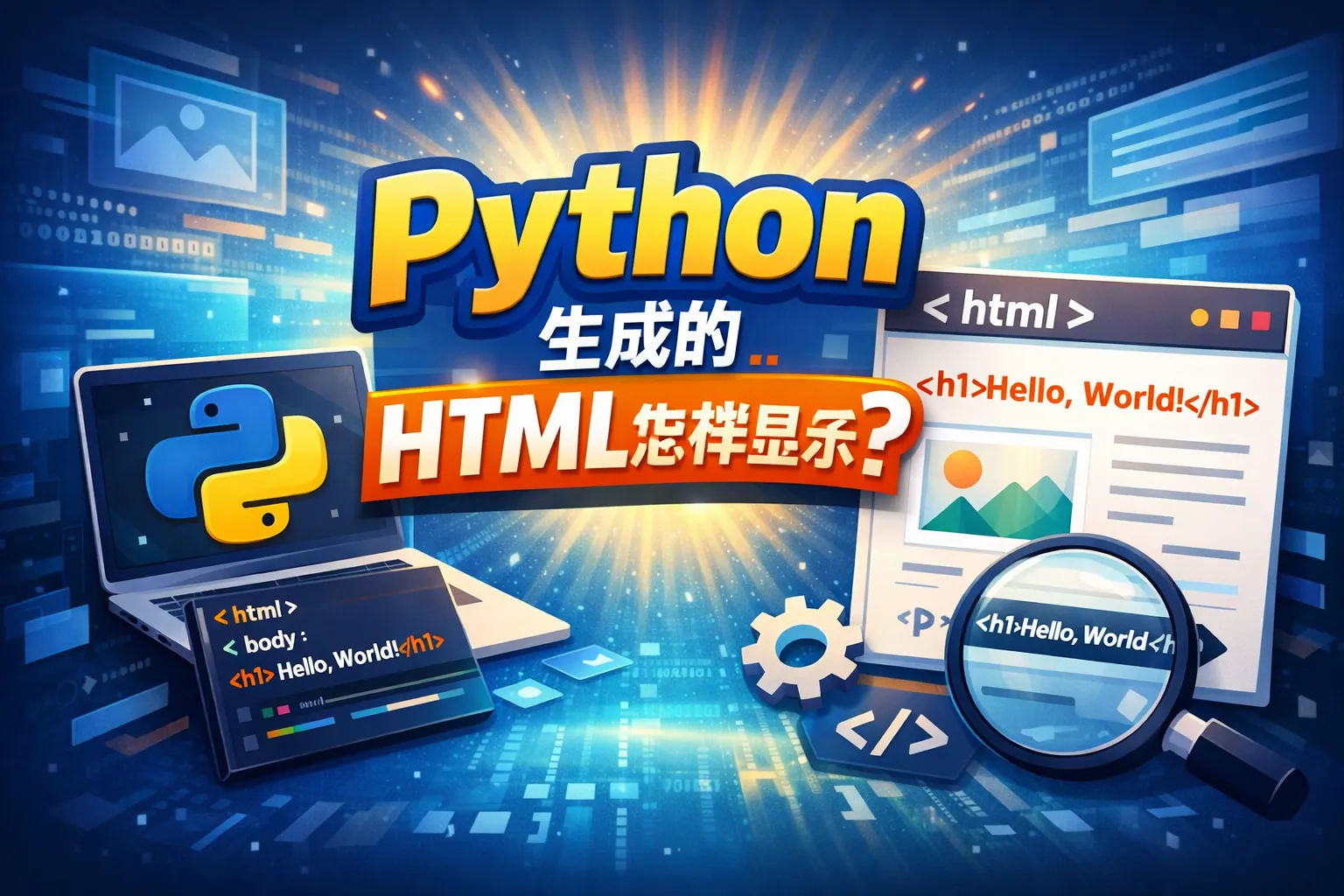 python生成的html怎样显示