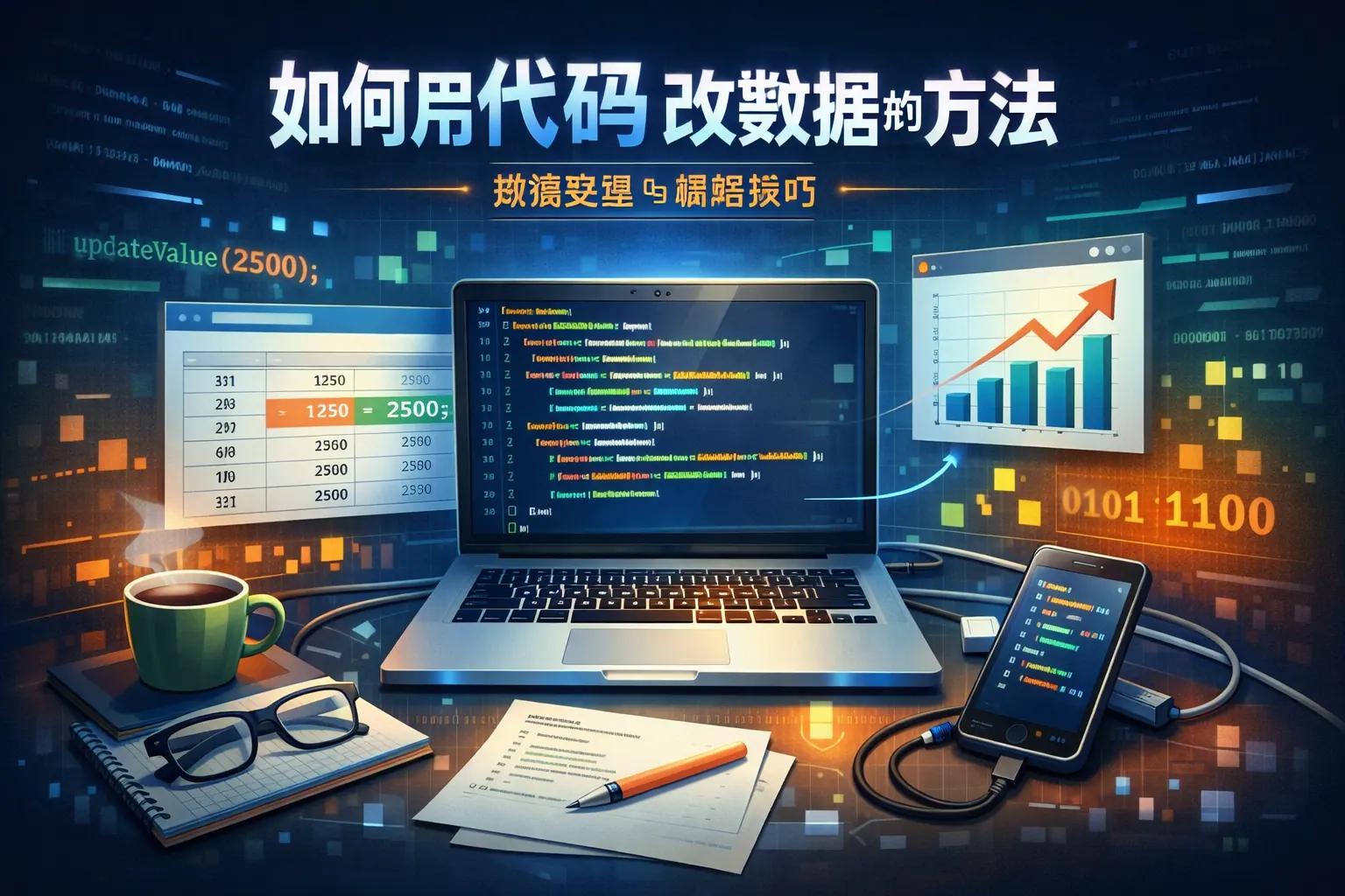 如何用代码改数据的方法
