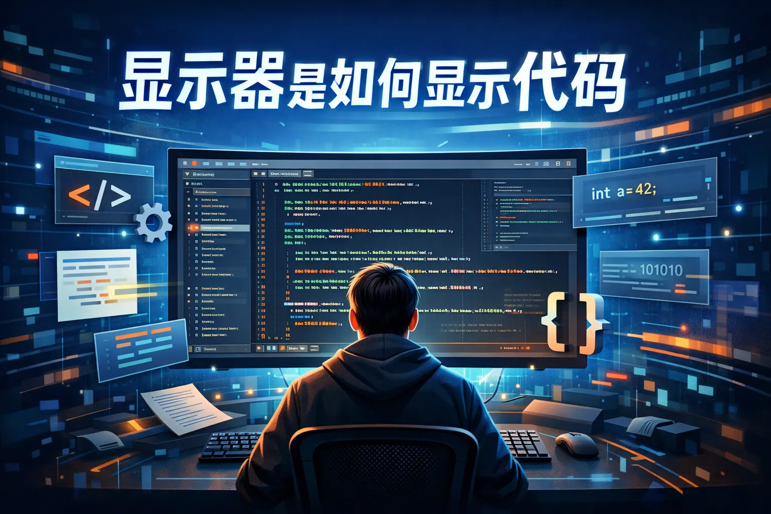 显示器是如何显示代码