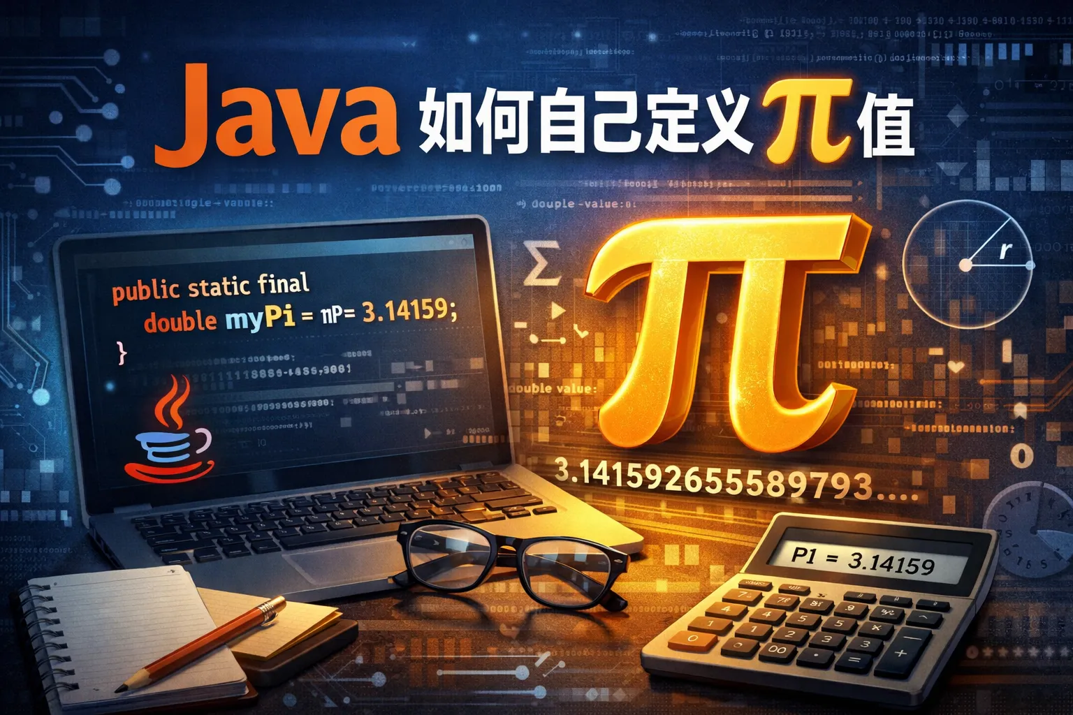 java如何自己定义pi值
