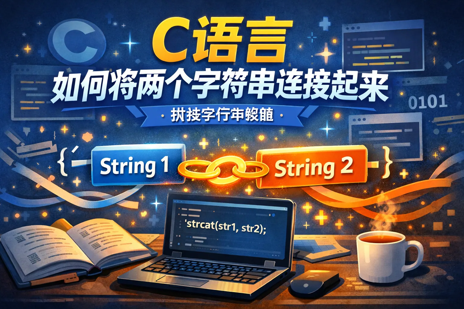 c语言如何将两个字符串起来