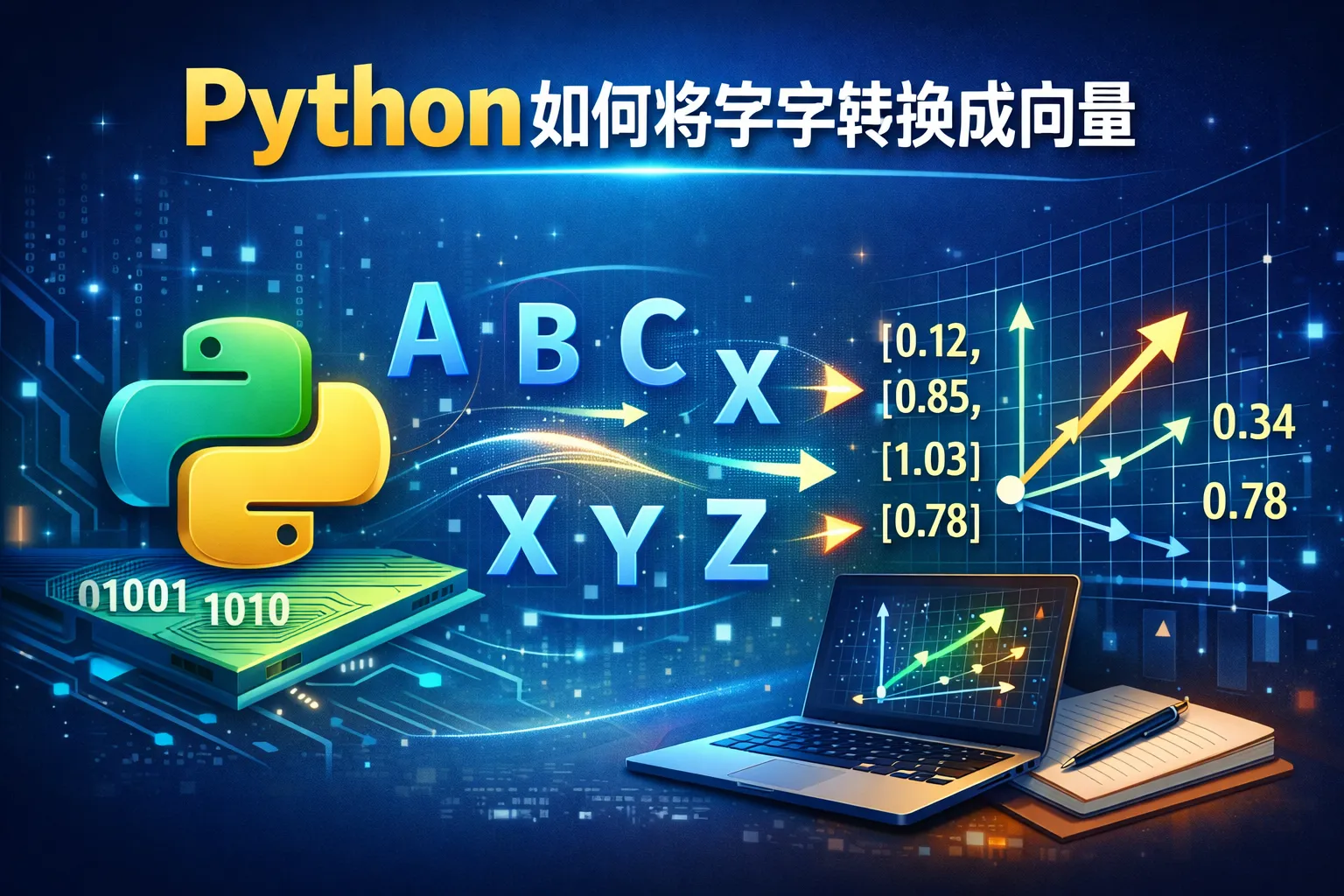 Python如何将字符转换成向量