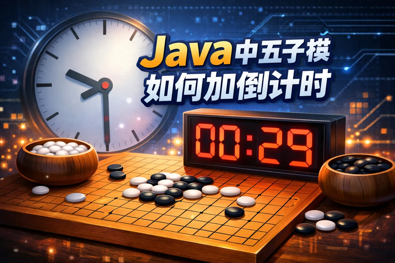 Java中五子棋如何加倒计时