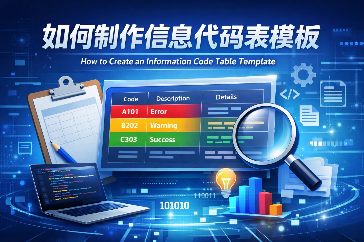 如何制作信息代码表模板