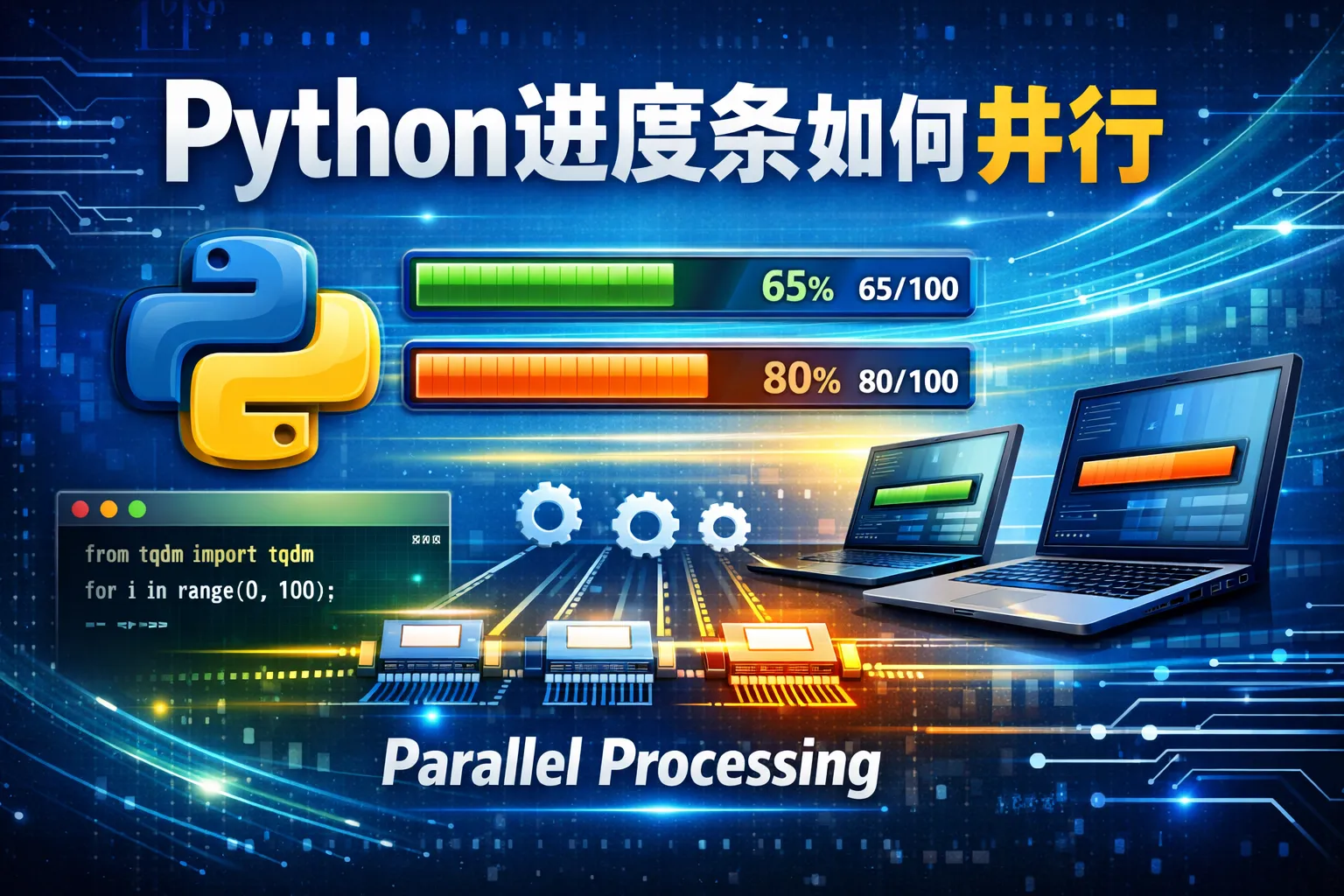 python进度条如何并行