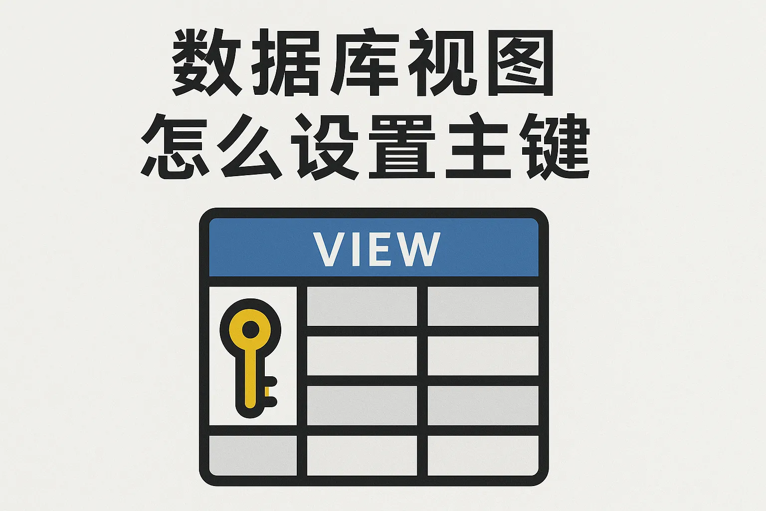 数据库视图怎么设置主键