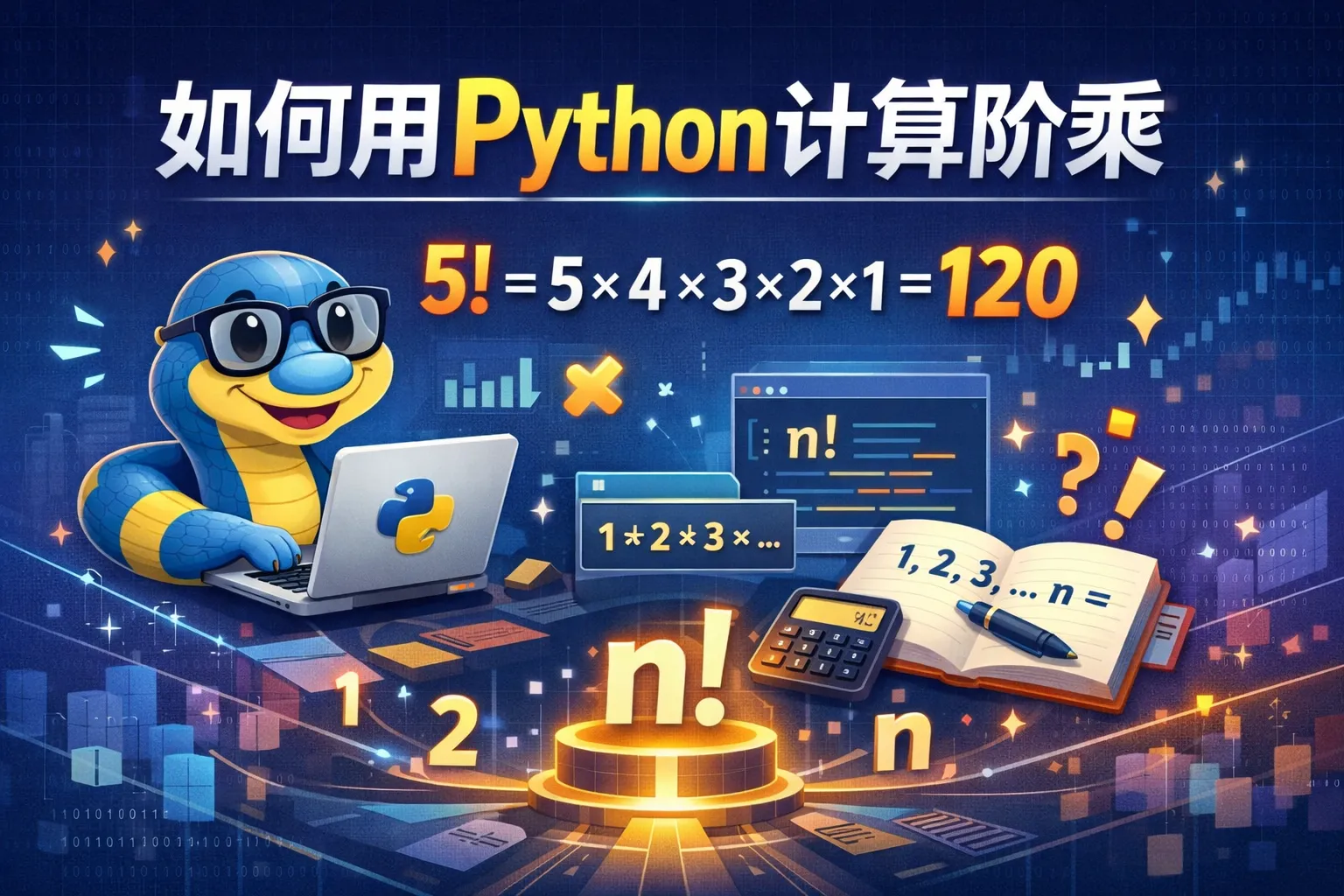 如何用python计算阶乘