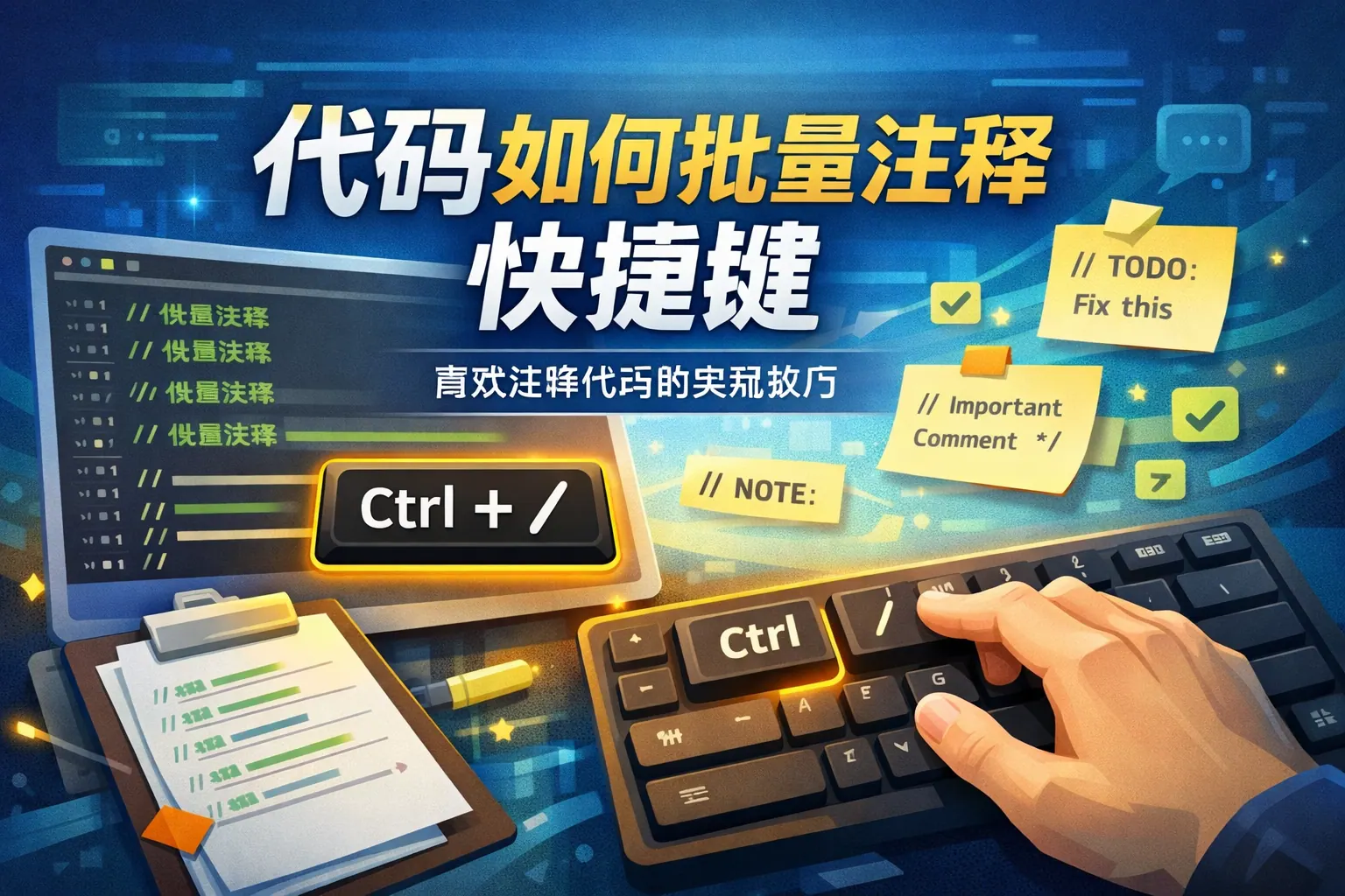 代码如何批量注释快捷键