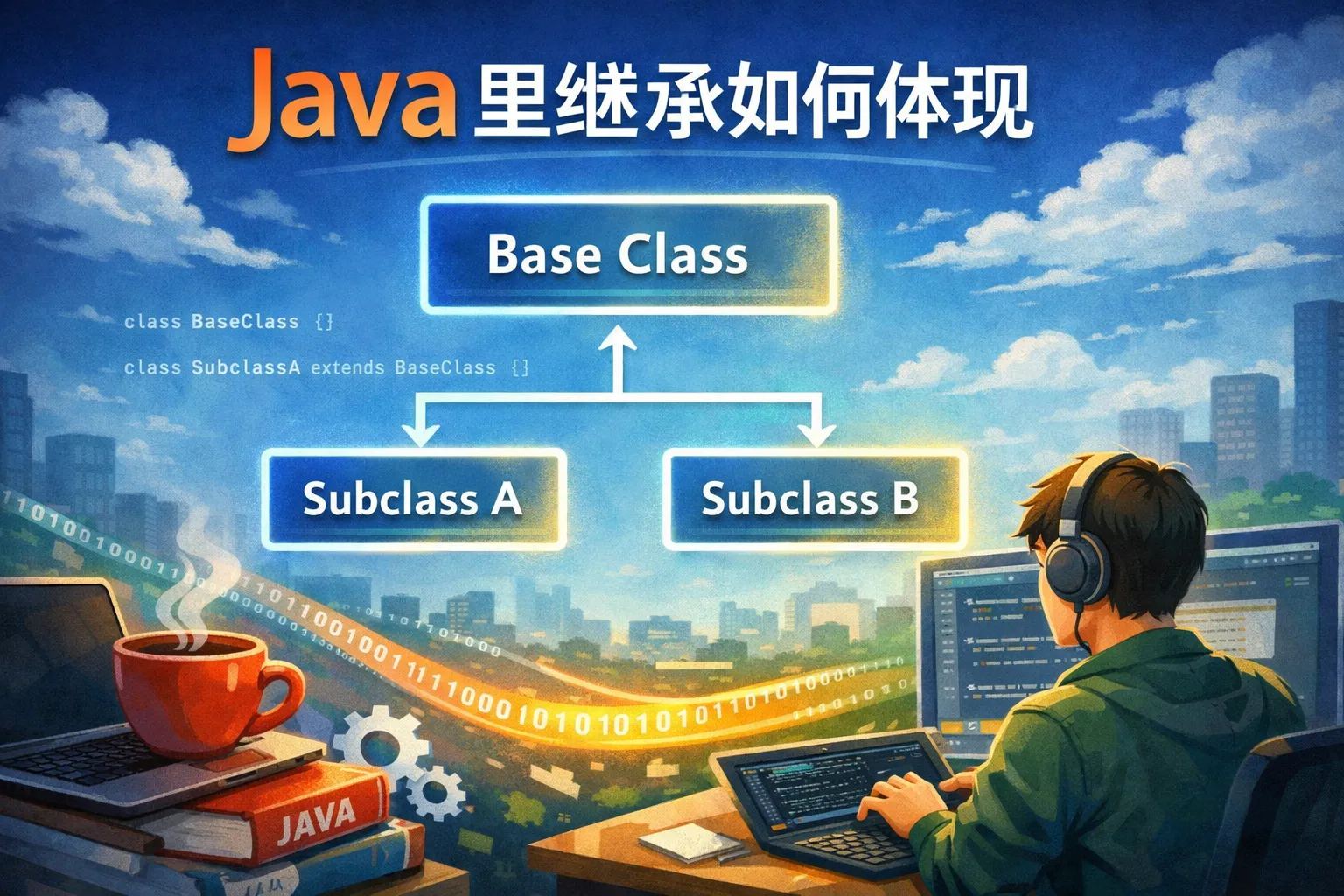 java里继承如何体现