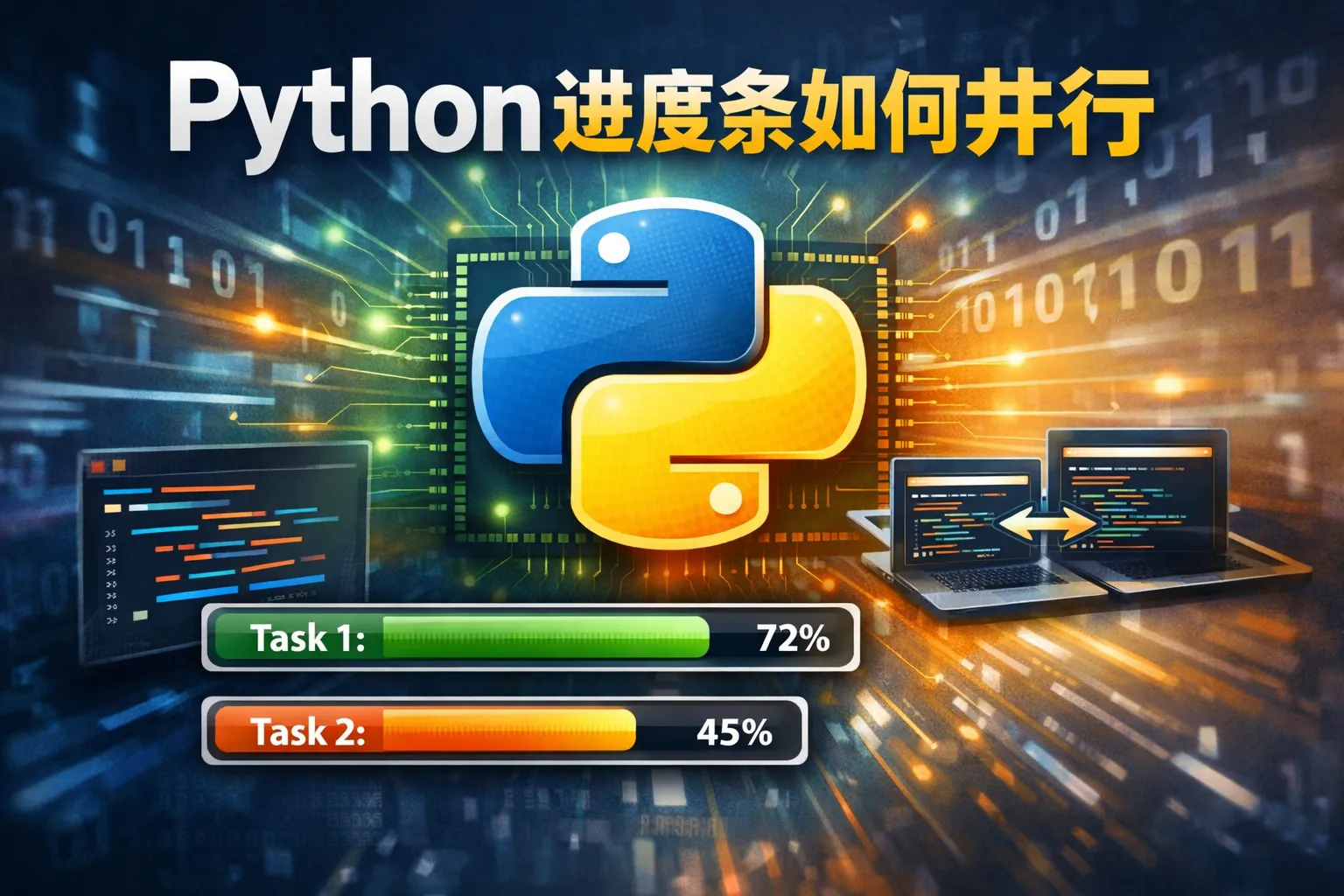 python 进度条如何并行