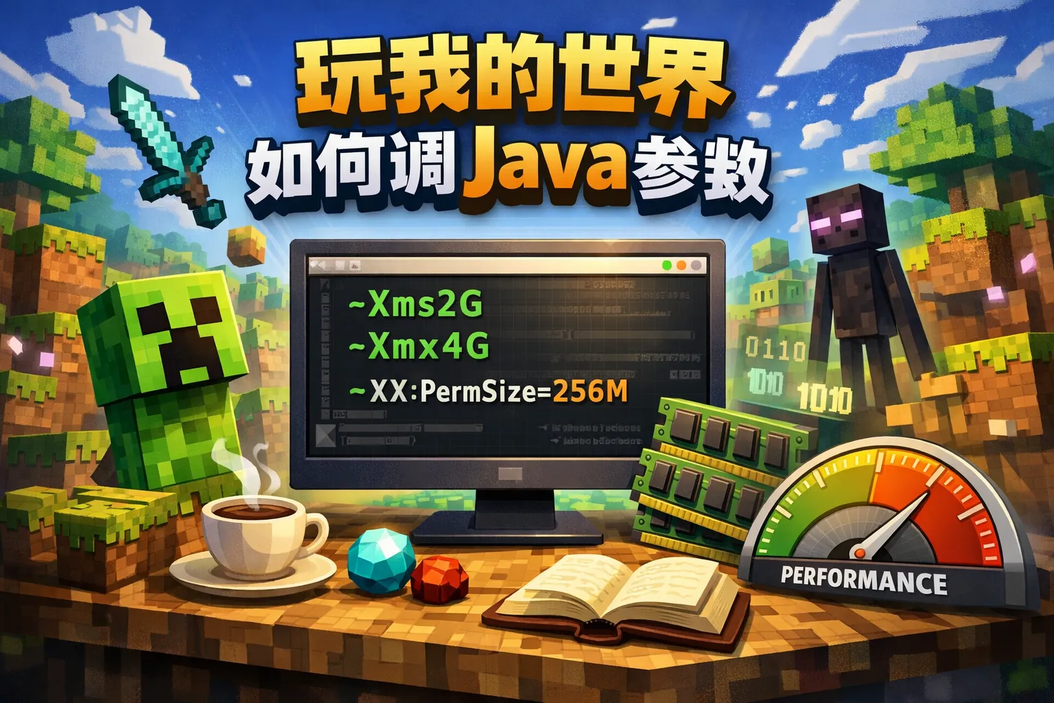 玩我的世界如何调java参数