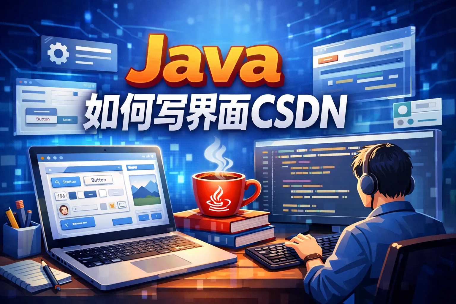 java如何写界面csdn