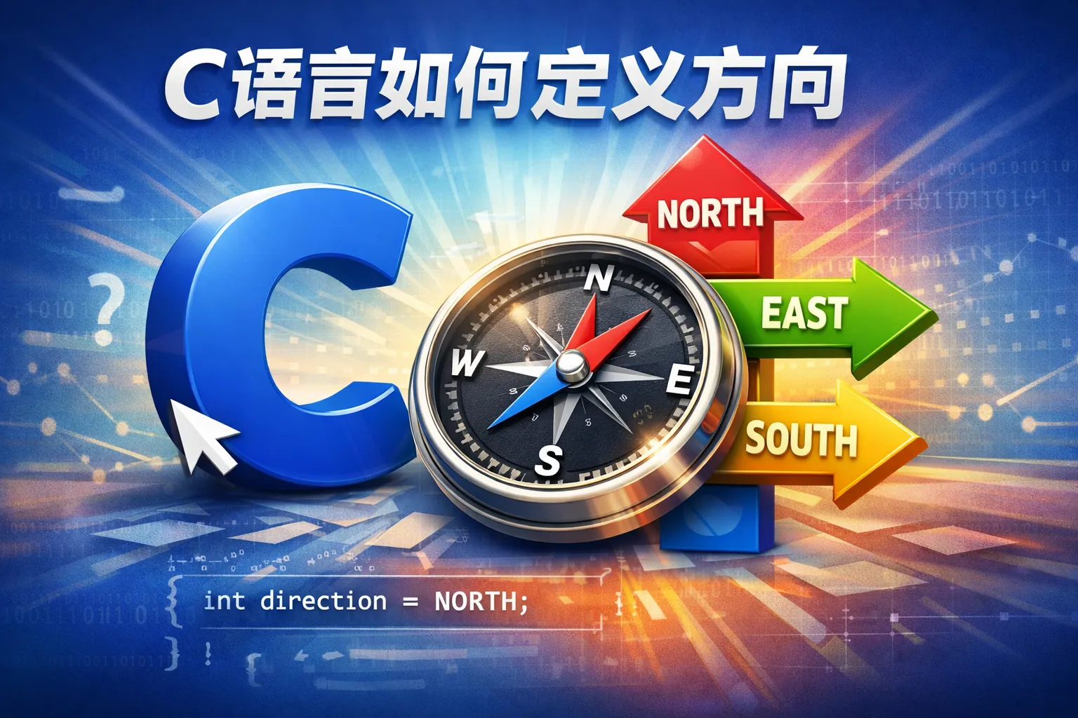 c语言如何定义方向