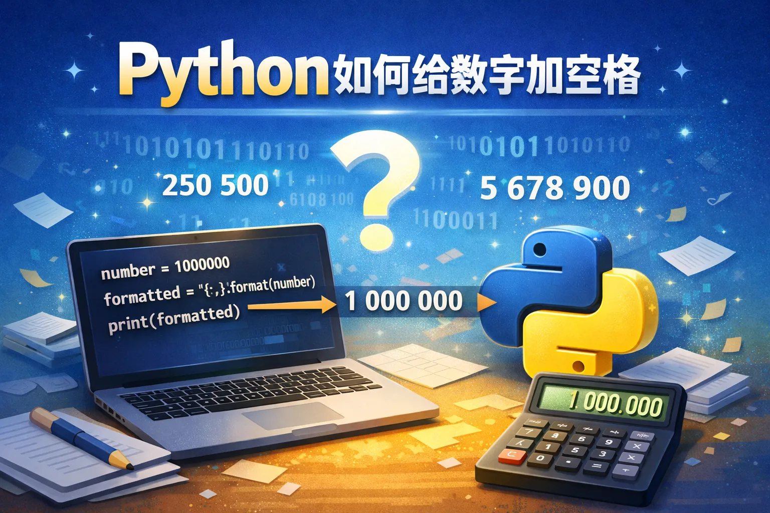 python如何给数字加空格