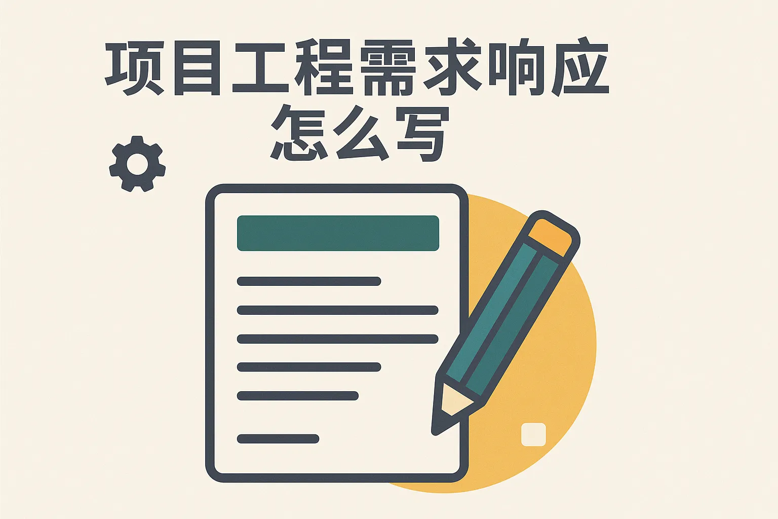 项目工程需求响应怎么写