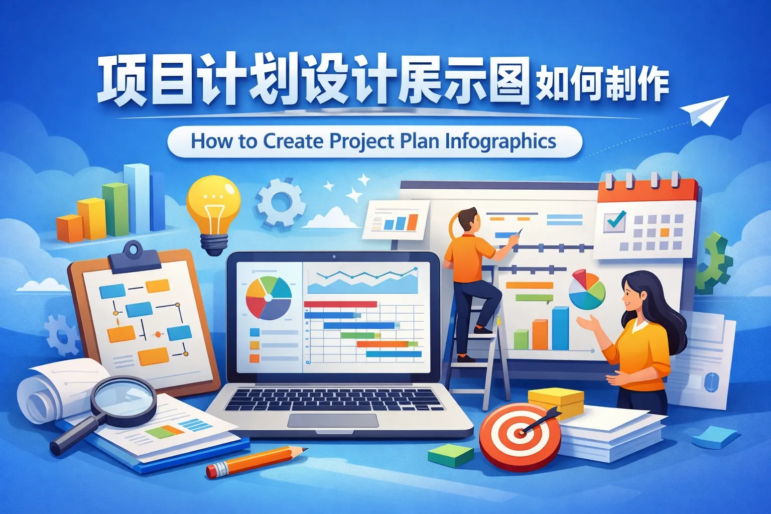 项目计划设计展示图如何制作