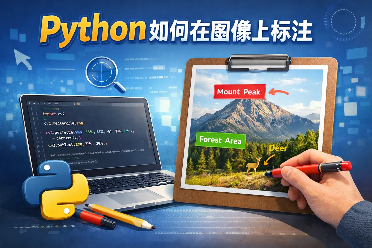 Python如何在图像上标注