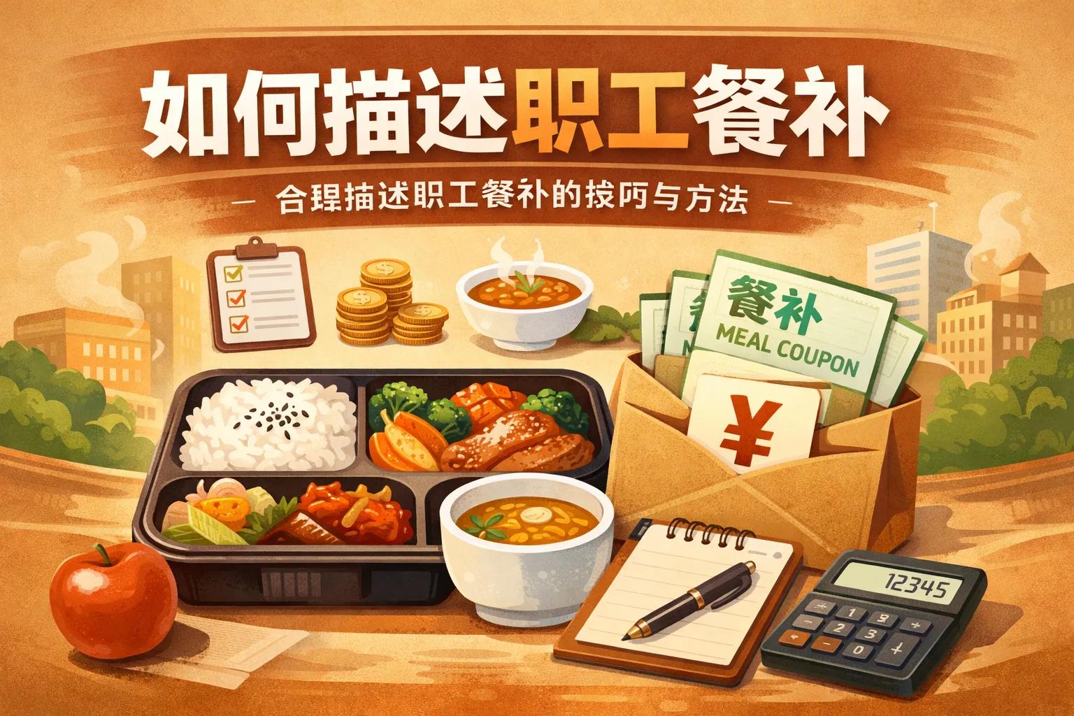 如何描述职工餐补