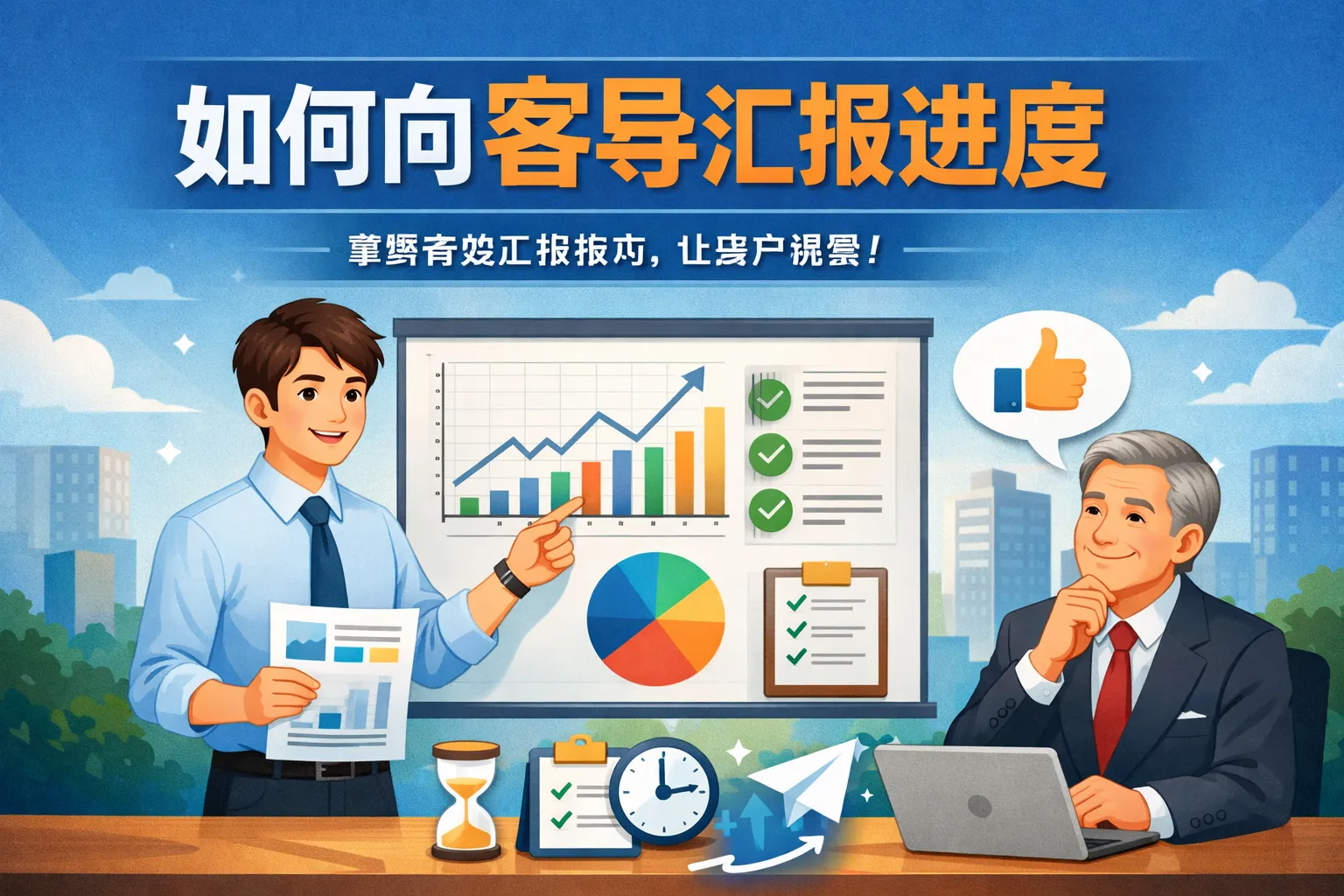 如何向客导汇报进度