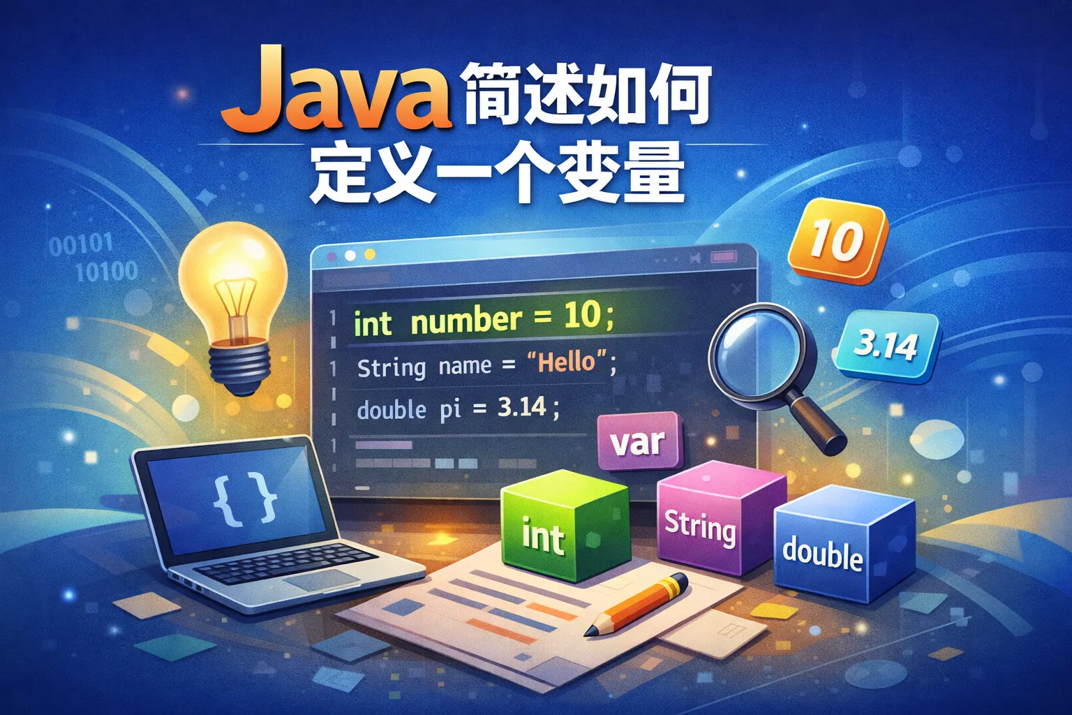 java简述如何定义一个变量