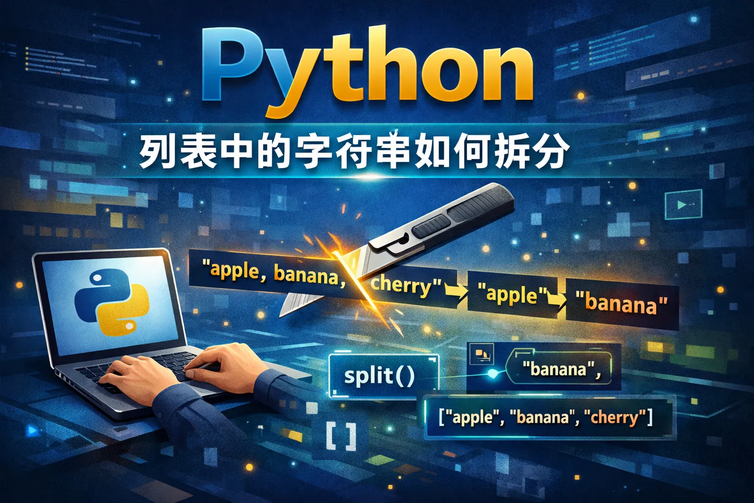 python列表中的字符串如何拆分