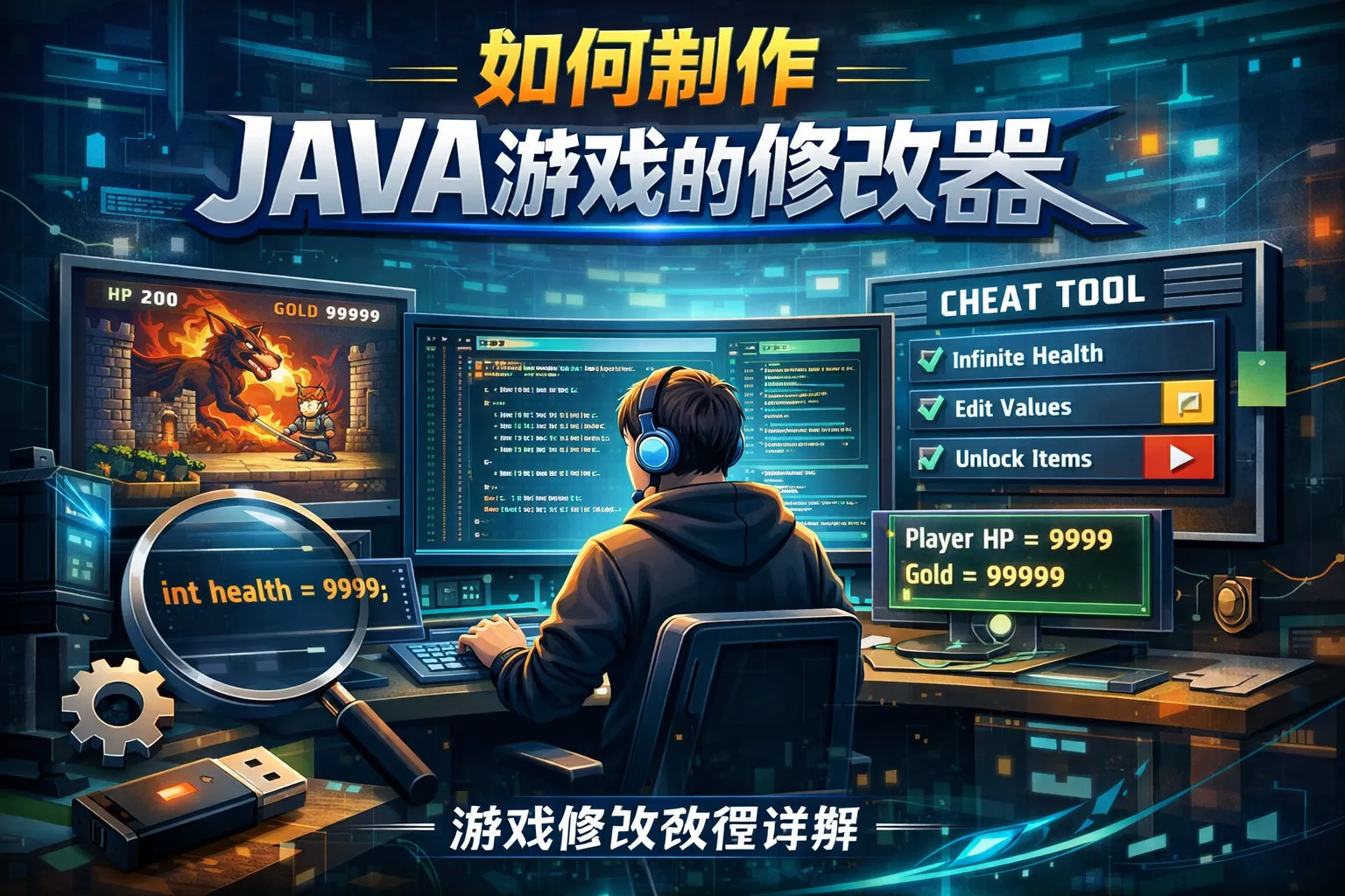 如何制作JAVA游戏的修改器