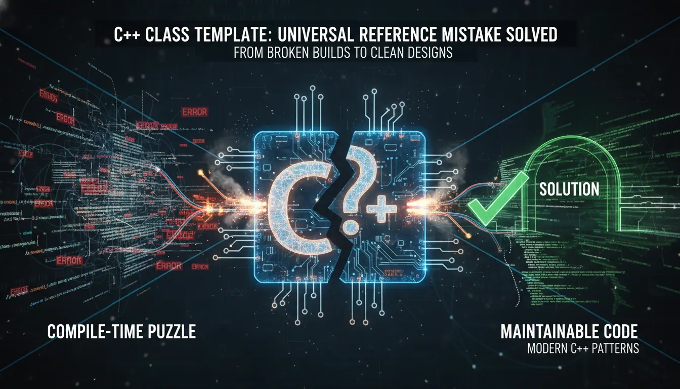 C++ 使用类模板时万能引用误用怎么解决:从能编译到易维护的写法建议