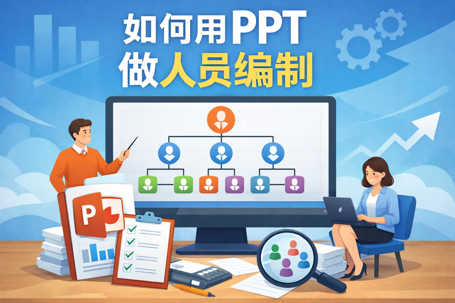 如何用ppt做人员编制