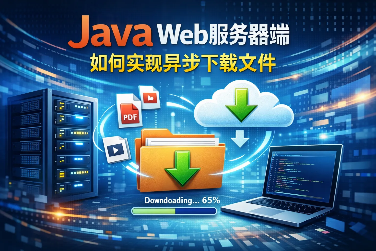 java web服务器端如何实现异步下载文件