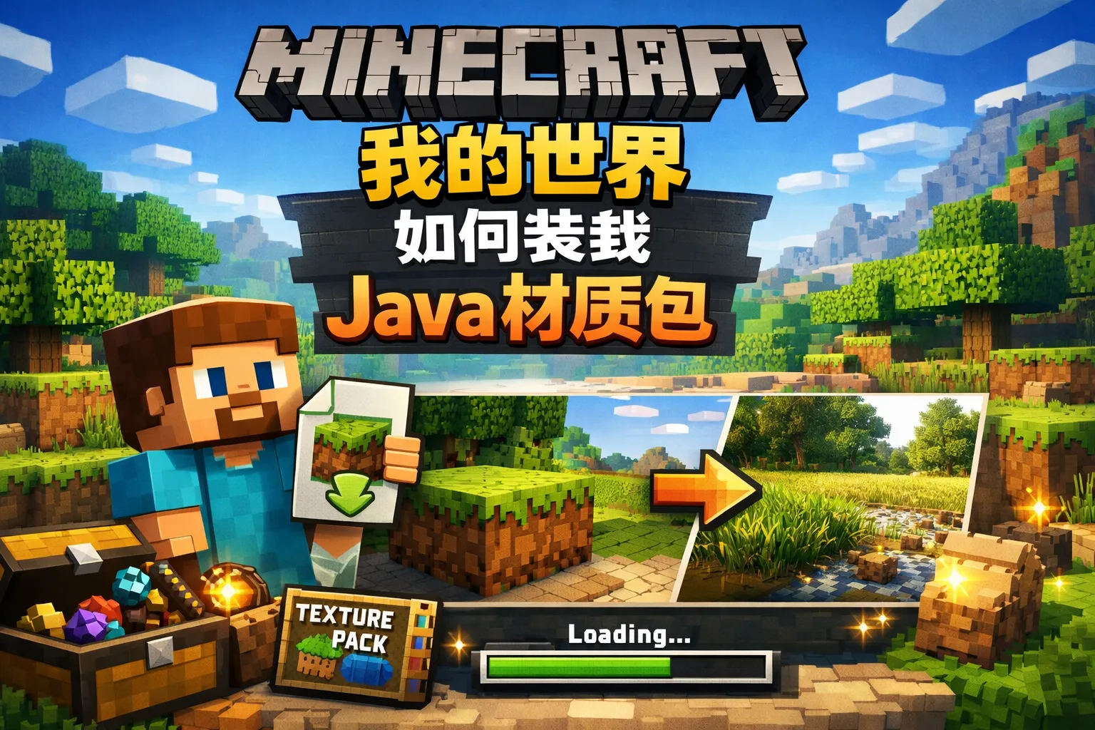 我的世界如何装载java材质包