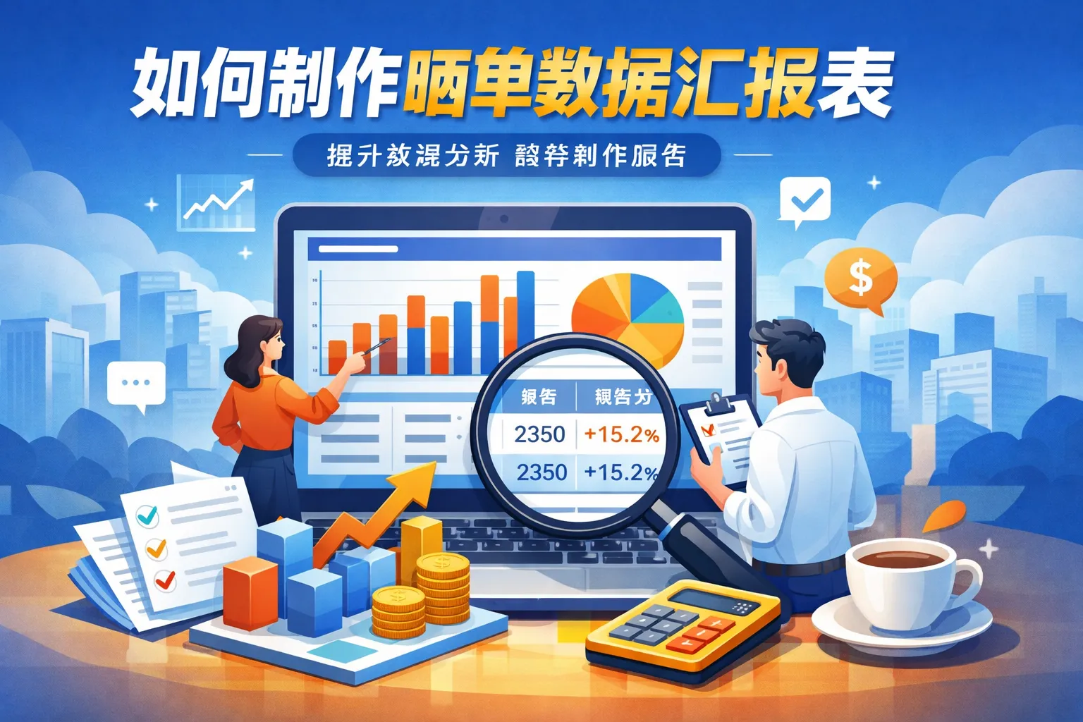 如何制作晒单数据汇报表