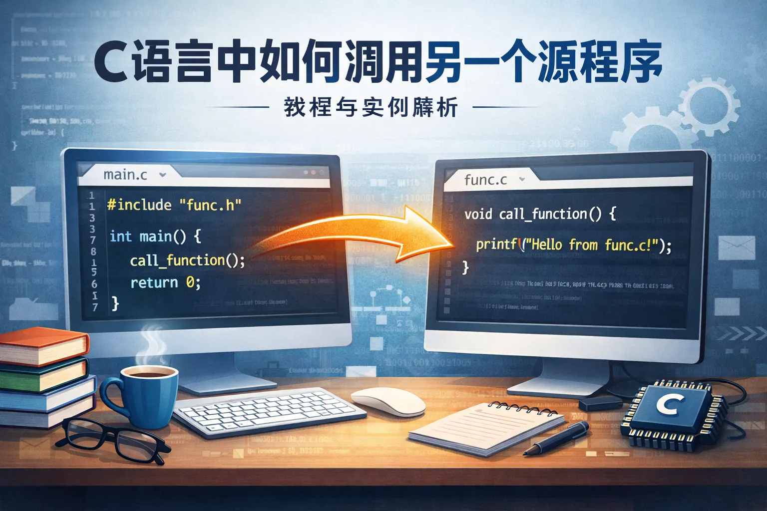 c语言中如何调用另一个源程序