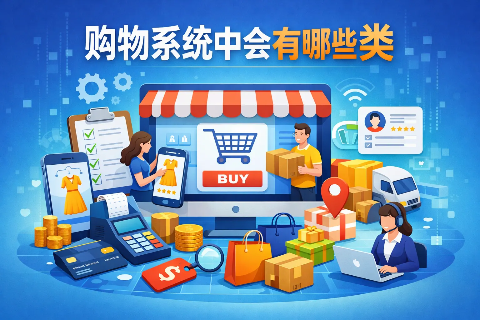 购物系统中会有哪些类