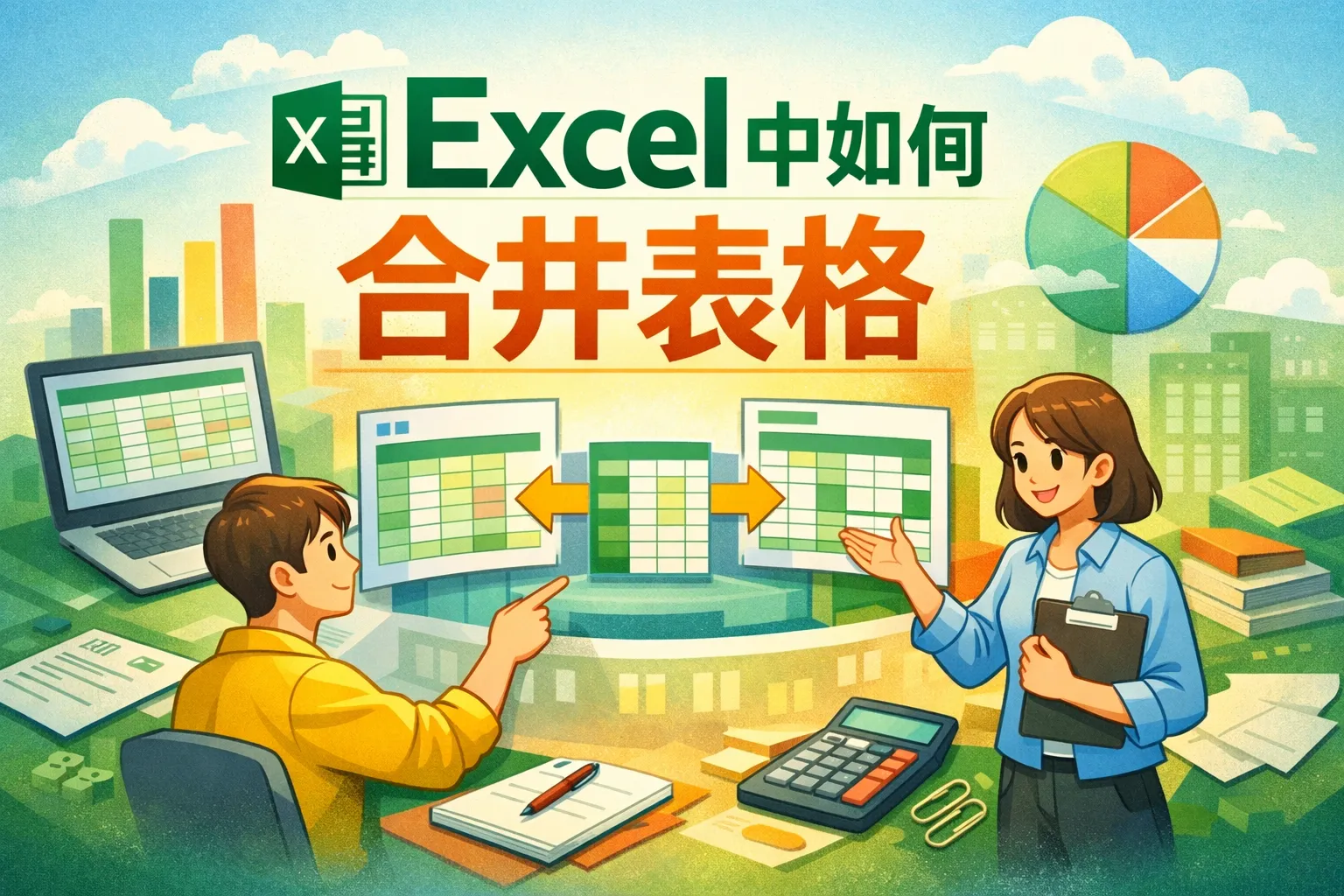 在excel中如何合并表格