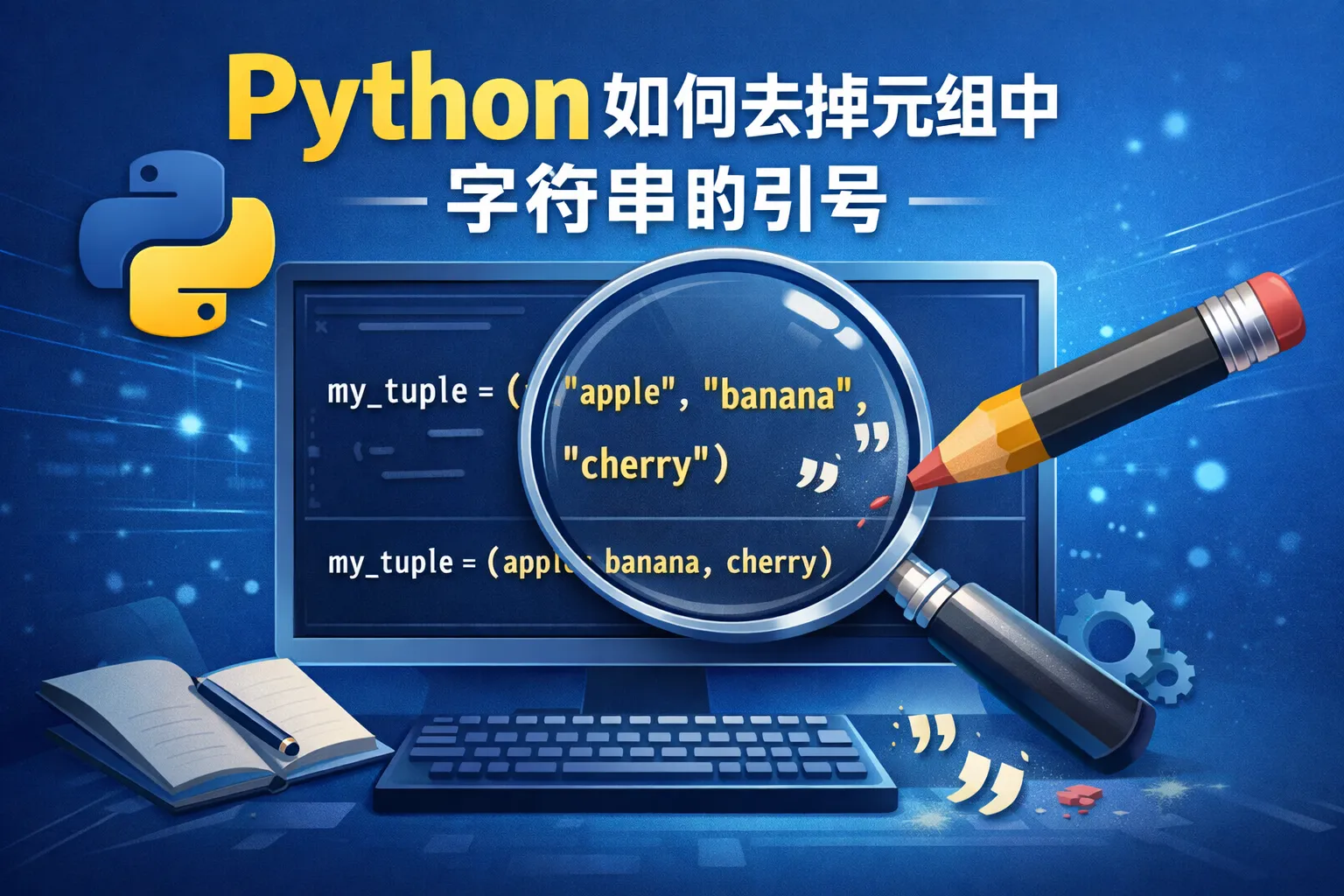 python如何去掉元组中字符串的引号