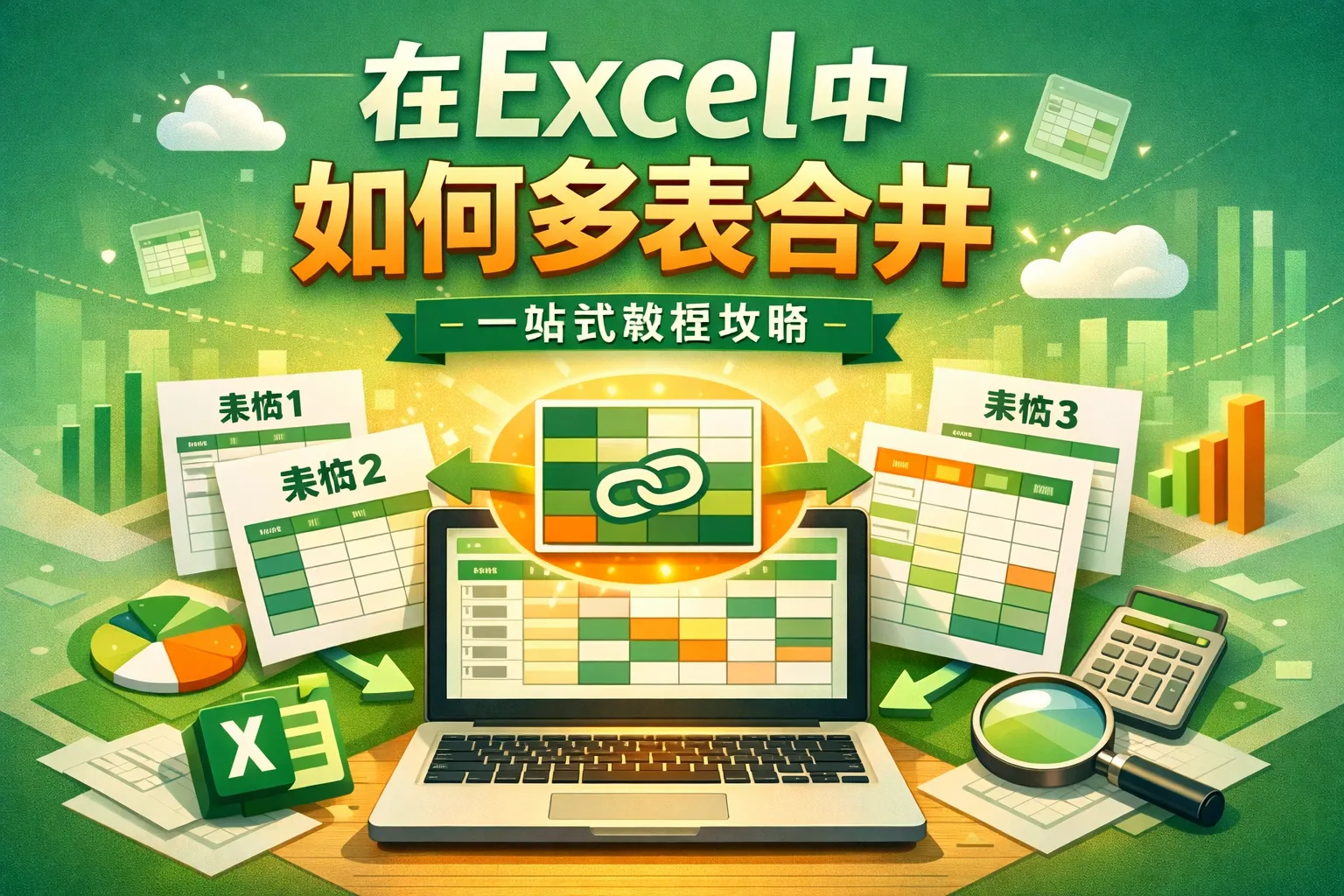 在excel中如何多表合并